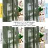 imageNICETOWN Thick Linen Semi Sheer Gold Brown Curtains for Famhouse Pleat Tape Semi Sheer Drapes Privacy Added with Light Filtering Window Treatments for Bedroom W52 x L108 2 PanelsForest Green