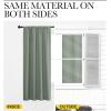 imageNICETOWN Window Curtains Blackout Drapes  Thermal Insulated Solid Rod Pocket Blackout CurtainsDraperies for Living Room Greyish Green One Pair 34 by 72Inch