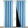 imageNICETOWN 100 Blackout Curtains 84 inches Long Blue 52 inches Wide Pair of Energy Smart amp Noise Blocking Out Drapes for Baby Room Window Thermal Insulated Guest Room Lined Window Dressing