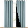 imageNICETOWN 100 Blackout Curtains 84 inches Long Sky Blue 52 inches Wide Pair of Energy Smart amp Noise Blocking Out Drapes for Baby Room Window Thermal Insulated Guest Room Lined Window Dressing