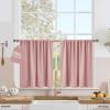 imageNICETOWN 100 Blackout Natural Curtains for Bedroom Rod Pocket Thermal Curtains Sound Reducing Window Treatments EasyMatching for Living Room W42 x L72 2 PanelsPink