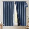 imageNICETOWN 100 Blackout Natural Curtains for Bedroom Rod Pocket Thermal Curtains Sound Reducing Window Treatments EasyMatching for Living Room W42 x L72 2 PanelsStone Blue