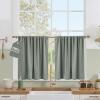 imageNICETOWN 100 Blackout Natural Curtains for Bedroom Rod Pocket Thermal Curtains Sound Reducing Window Treatments EasyMatching for Living Room W42 x L72 2 PanelsSage Green