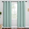 imageNICETOWN Aqua Blue Room Darkening Curtains for Kitchen Set of 2 42 inches Wide by 78 inches Long Window Treatment Thermal Insulated Solid Grommet Room Darkening CurtainsDrapes for Bedroom