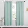 imageNICETOWN Bedroom Curtain Panels Blackout Draperies Thermal Insulated Solid Grommet Blackout CurtainsDrapes Aqua One Pair 34 by 72inch