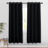 imageNICETOWN Black Blackout Curtains 78 inches Long 2 Panels Burg  Light Reducing Thermal Insulated Grommet Privacy Doorway Curtains Window Treatments for Bedroom Set of 2 W52 x L78