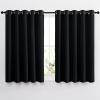imageNICETOWN Black Out Curtains for Living Room  Easy Care Solid Thermal Insulated Grommet Blackout PanelsDrapes for Bedroom Window 2 Panels 66 inches Wide by 54 inches Long