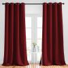 imageNICETOWN Blackout Burgundy Red Curtains 102 inches Long 2 Panels Grommet Thermal Curtains Light Blinds Room Darkening Window Treatments for Bedroom 2 Panels W52 x L102