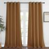 imageNICETOWN Blackout Curtains 120 inch Length for Sliding Glass Door Grommet Thermal Insulated Room Darkening Sound Reducing Drapes for Room Divider 1 Panel W52 x L120 Gold Brown