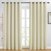 imageNICETOWN Blackout Curtains amp Drapes 84 inch Long  Grommet Window Treatment Thermal Insulated Solid Grommet Blackout Curtains for BedroomLiving Room Beige Set of 2 W66 x L84