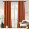 imageNICETOWN Blackout Drapery Curtain Panel 90 inches Long  Window Treatment Thermal Insulated Grommet Blackout CurtainDrape for Bedroom Living Room Burnt Orange 1 Panel 46 by 90 inches