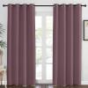 imageNICETOWN Blackout Dry Rose Curtain 84 inches Long for Bedroom  Thermal Insulated Grommet Room Darkening Window Treatment Sound Dampening Drape for Living Room W52 x L84 1 Panel