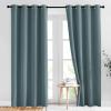 imageNICETOWN Blackout Greyish Blue Curtains amp Drapes for Living Room  Thermal Insulated Solid Grommet Sound Reducing Energy Saving Window Treatments for PorchHall 2 Panels W52 x L84