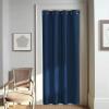 imageNICETOWN Door Curtain for Closet Doors 80 Inches Long 1 Panel Blackout Doorway Curtain for Open Closet Bedroom Room Divider Living Room for Privacy Moroccan Blue 1 Panel 46W x 80L