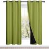 imageNICETOWN Full Shade Curtain Panels 37 Wide x 70 Long Fresh Green Pair of Thermal Insulated amp Energy Efficiency Blackout Drapes for Living Room Lined Silky Performance Window Dressing