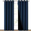 imageNICETOWN Full Shading Curtains 90 Long 2 Panels Set for Windows Super HeavyDuty Black Lined Blackout Curtains for Bedroom Privacy Assured Window Treatment Moroccan Blue Pack of 2 52 W
