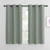 imageNICETOWN Greyish Green Room Darkening Curtains for Kitchen Window Treatment Thermal Insulated Solid Grommet Room Darkening CurtainsDrapes for Bedroom Set of 2 42 inches Wide by 50 inches Long