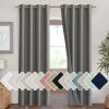 imageNICETOWN Grizzle Gray Vintage Linen 100 Blackout Curtains for Living Room Thermal Insulated Curtains 84 Long Noise Reducing Window Treatment Drapes for Hall Room 52 Wide Per Panel Set of 2