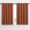 imageNICETOWN Half Window Curtains for Bedroom  Grommet Modern Thermal Insulated Blackout Window Treatments Sound Reducing for NurseryKitchen Burnt Orange W66 x L54 Set of 2