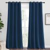 imageNICETOWN Moroccan Blue Blackout Curtains 90 Long for Office Dining Room Guest Room Sound Reducing Heat and Cold Block Curtain Panels for Modern Room Decorative 55 Wide 2 Pieces