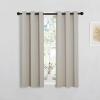 imageNICETOWN Room Darkening Curtain Panels for Living Room Thermal Insulated Grommet Room Darkening DraperiesDrapes for Window Natural 2 Panels W29 x L45 Inch