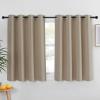 imageNICETOWN Taupe Blackout Curtain for Living Room  Solid Thermal Insulated Grommet Blackout PanelDrape for Bedroom Kitchen Window 1 Panel 52 inches Wide by 54 inches Long