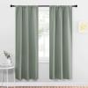 imageNICETOWN Window Curtains Blackout Drapes  Thermal Insulated Solid Rod Pocket Blackout CurtainsDraperies for Living Room Greyish Green One Pair 34 by 72Inch