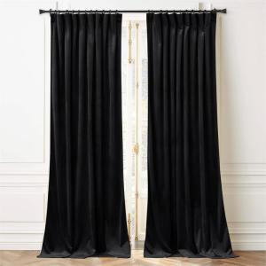 imageNICETOWN Sage Green Velvet Curtains Long Drapes Living Room Office Luxury Bedroom Room Darkening Velvet Curtains Rod Pocket Velvet Curtains 84 Long 52 inches Wide Set of 2UpgradeBlack