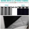 imageNICETOWN 100 Blackout Blinds Laundry Room Decor Window Treatment Curtains for Large Patio Sliding Door Thermal Insulated Silver Grey Curtains for Bedroom Set of 2 52 inches x 108 inches