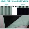 imageNICETOWN 100 Blackout Lined Curtains Seafoam Green 1 Pair 42 Width x 63 Length Each Panel 2 Thick Layers Completely Blackout Window Treatment Panels Thermal Insulated Drapes for Kitchen