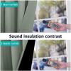 imageNICETOWN 100 Blackout Window Curtain Panels Cold and Full Light Blocking Drapes with Black Liner for Nursery 84 inches Drop Thermal Insulated Draperies Greyish Green 2 Pieces 52 Wide per Panel