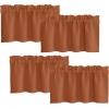 imageNICETOWN Basement Window Christmas 16 Inch Length Rod Pocket Small Blackout Valances for Living Room Christmas Decor Bedroom RV Camper Bathroom Windows 1 Pair 42 inches Wide per Panel Sage GreenBurnt Orange