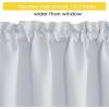 imageNICETOWN Basement Window Christmas 16 Inch Length Rod Pocket Small Blackout Valances for Living Room Christmas Decor Bedroom RV Camper Bathroom Windows 1 Pair 42 inches Wide per Panel Sage GreenGreyish White