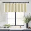 imageNICETOWN Basement Window Christmas 16 Inch Length Rod Pocket Small Blackout Valances for Living Room Christmas Decor Bedroom RV Camper Bathroom Windows 1 Pair 42 inches Wide per Panel Sage GreenBeige