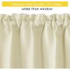 imageNICETOWN Basement Window Christmas 16 Inch Length Rod Pocket Small Blackout Valances for Living Room Christmas Decor Bedroom RV Camper Bathroom Windows 1 Pair 42 inches Wide per Panel Sage GreenBeige