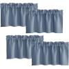 imageNICETOWN Basement Window Christmas 16 Inch Length Rod Pocket Small Blackout Valances for Living Room Christmas Decor Bedroom RV Camper Bathroom Windows 1 Pair 42 inches Wide per Panel Sage GreenStone Blue