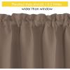 imageNICETOWN Basement Window Christmas 16 Inch Length Rod Pocket Small Blackout Valances for Living Room Christmas Decor Bedroom RV Camper Bathroom Windows 1 Pair 42 inches Wide per Panel Sage GreenCappuccino