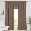 imageNICETOWN Basement Window Christmas 16 Inch Length Rod Pocket Small Blackout Valances for Living Room Christmas Decor Bedroom RV Camper Bathroom Windows 1 Pair 42 inches Wide per Panel Sage GreenCappuccino
