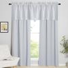 imageNICETOWN Basement Window Christmas 16 Inch Length Rod Pocket Small Blackout Valances for Living Room Christmas Decor Bedroom RV Camper Bathroom Windows 1 Pair 42 inches Wide per Panel Sage GreenGreyish White