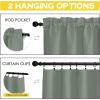 imageNICETOWN Basement Window Christmas 16 Inch Length Rod Pocket Small Blackout Valances for Living Room Christmas Decor Bedroom RV Camper Bathroom Windows 1 Pair 42 inches Wide per Panel Sage GreenSage Green