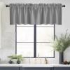 imageNICETOWN Basement Window Christmas 16 Inch Length Rod Pocket Small Blackout Valances for Living Room Christmas Decor Bedroom RV Camper Bathroom Windows 1 Pair 42 inches Wide per Panel Sage GreenSilver Grey