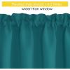 imageNICETOWN Basement Window Christmas 16 Inch Length Rod Pocket Small Blackout Valances for Living Room Christmas Decor Bedroom RV Camper Bathroom Windows 1 Pair 42 inches Wide per Panel Sage GreenPeacock Teal