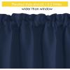 imageNICETOWN Basement Window Christmas 16 Inch Length Rod Pocket Small Blackout Valances for Living Room Christmas Decor Bedroom RV Camper Bathroom Windows 1 Pair 42 inches Wide per Panel Sage GreenNavy