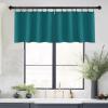 imageNICETOWN Basement Window Christmas 16 Inch Length Rod Pocket Small Blackout Valances for Living Room Christmas Decor Bedroom RV Camper Bathroom Windows 1 Pair 42 inches Wide per Panel Sage GreenPeacock Teal