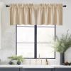 imageNICETOWN Basement Window Christmas 16 Inch Length Rod Pocket Small Blackout Valances for Living Room Christmas Decor Bedroom RV Camper Bathroom Windows 1 Pair 42 inches Wide per Panel Sage GreenBiscotti Beige