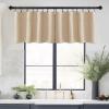 imageNICETOWN Basement Window Christmas 16 Inch Length Rod Pocket Small Blackout Valances for Living Room Christmas Decor Bedroom RV Camper Bathroom Windows 1 Pair 42 inches Wide per Panel Sage GreenBiscotti Beige