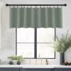 imageNICETOWN Basement Window Christmas 16 Inch Length Rod Pocket Small Blackout Valances for Living Room Christmas Decor Bedroom RV Camper Bathroom Windows 1 Pair 42 inches Wide per Panel Sage GreenSage Green