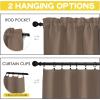 imageNICETOWN Basement Window Christmas 16 Inch Length Rod Pocket Small Blackout Valances for Living Room Christmas Decor Bedroom RV Camper Bathroom Windows 1 Pair 42 inches Wide per Panel Sage GreenCappuccino