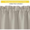 imageNICETOWN Basement Window Christmas 16 Inch Length Rod Pocket Small Blackout Valances for Living Room Christmas Decor Bedroom RV Camper Bathroom Windows 1 Pair 42 inches Wide per Panel Sage GreenNatural