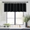 imageNICETOWN Basement Window Christmas 16 Inch Length Rod Pocket Small Blackout Valances for Living Room Christmas Decor Bedroom RV Camper Bathroom Windows 1 Pair 42 inches Wide per Panel Sage GreenBlack